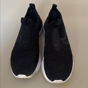 Nike Black and White Slip-On Shoes